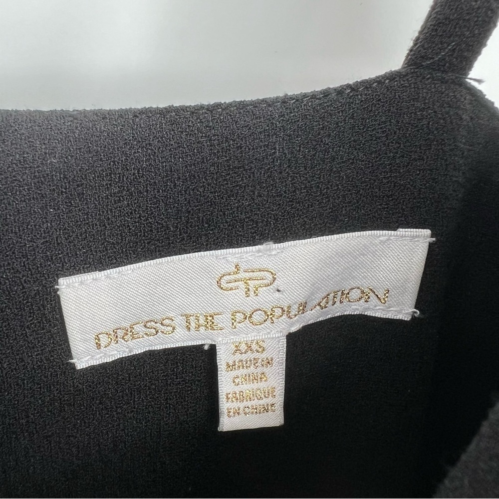 Dress The Population Beth Black Dress Size XXS NEW LBD Formal - Picture 7 of 16